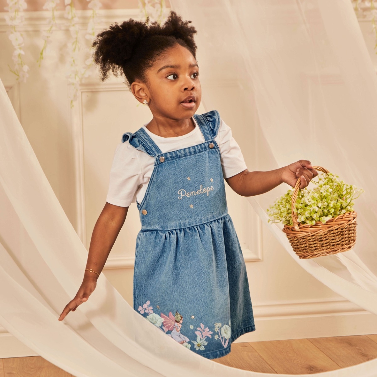 Personalised Flower Fairies™ Scenic Denim Pinny Dress